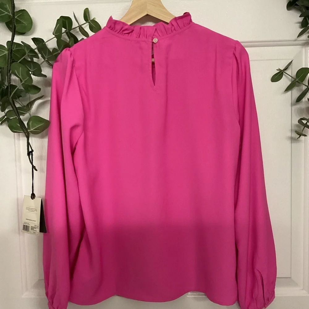 J. Crew Vibrant Pink Blouse